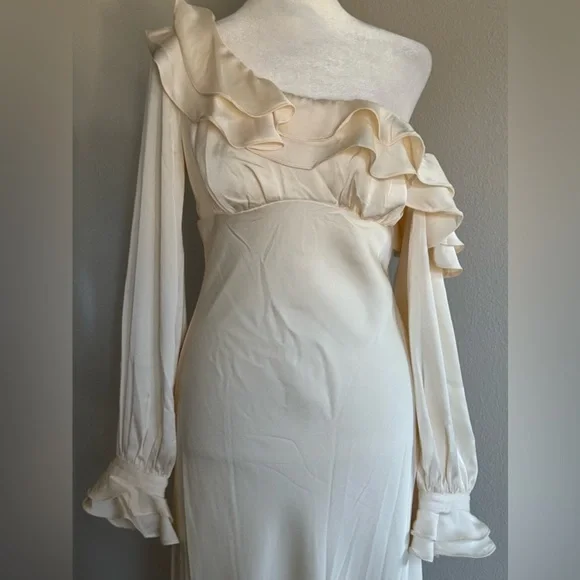 ASTR the Label Women's Coraline Ruffled Cream Maxi Dress - Picture 5 of 6